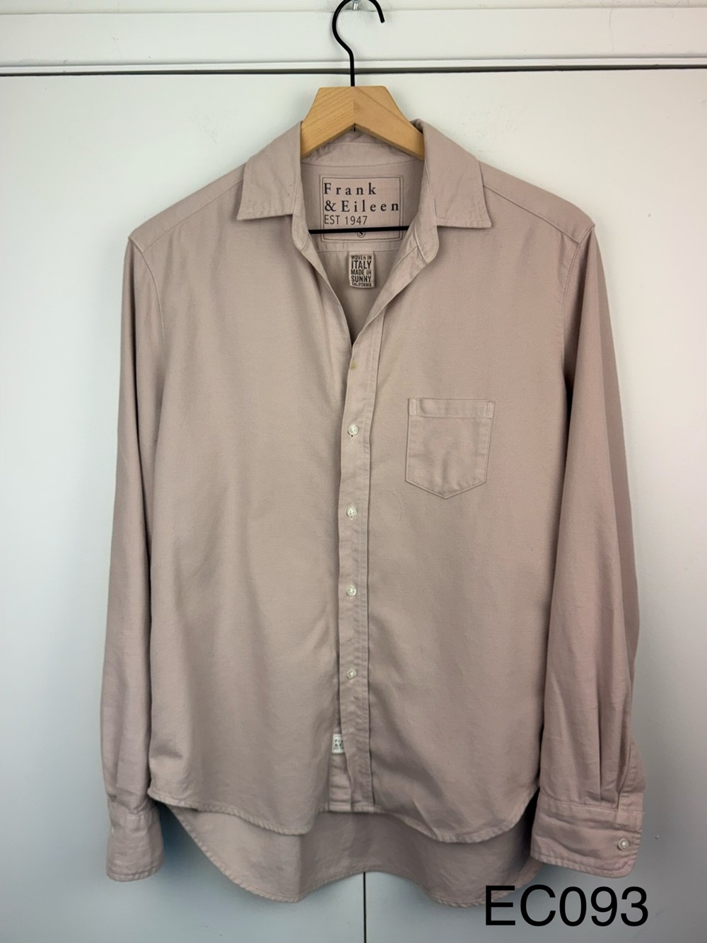 Frank & Eileen Eileen Relaxed Button Up Shirt Taupe Beige S